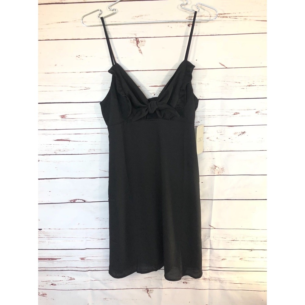 CAD Front Tie Black Dress Womens Size Small New With Tags